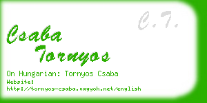 csaba tornyos business card